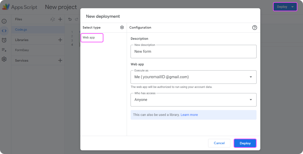 Deploy-apps-script-code